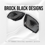 98 to 2024 Road Glide 3D blood diamond speakers grill covers set