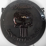 A set of Indian Punisher Dont Tread on me theme speakers grill covers