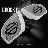 98 to 2024 Road Glide 3D shield speakers grill covers set