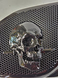 98 to 2024 Road Glide 3D skull and dagger speakers grill covers set