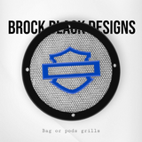 A set of bag shield theme speakers grill covers