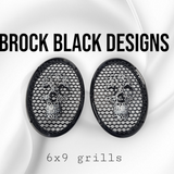 A set of bag webbed skull speakers grill covers