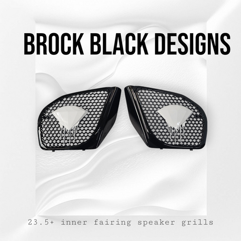 98 to 2024 Road Glide 3D blood diamond speakers grill covers set