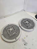A set of Army speakers grill covers
