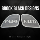 98 to 2024 Road Glide 3D FAFO speakers grill covers set