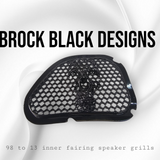 98-2024 Road Glide 3D webbed Skull speakers grill covers set