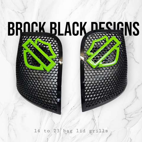 14-23 Harley Davidson bag lid Speaker Grill Cover Guard shield theme