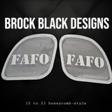 98 to 2024 Road Glide 3D FAFO speakers grill covers set