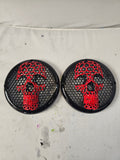 A set of bag webbed skull speakers grill covers