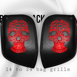 14-24 Harley Davidson bag lid Speaker Grill Cover webbed skull