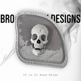 98 to 2024 Road Glide 3D vampire speakers grill covers set