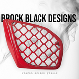 98-2024 Road Glide 3D dragon scales speakers grill covers set