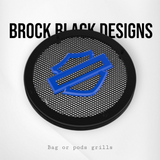 A set of bag shield theme speakers grill covers