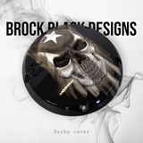 3D Skull with Puerto Rico flag Derby Cover