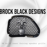 98-2024 Road Glide 3D webbed Skull speakers grill covers set