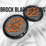 A set of Harley Shark 14-23 Harley Davidson Touring Pack Speaker Grill Cover Guard