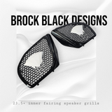 98 to 2024 Road Glide 3D blood diamond speakers grill covers set