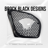 98 to 2024 Road Glide 3D blood diamond speakers grill covers set