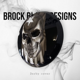 3D Skull with Puerto Rico flag Derby Cover