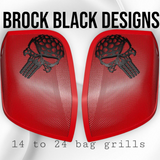 14-24 Harley Davidson bag lid Speaker Grill Cover webbed punisher