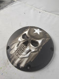 3D Skull with Puerto Rico flag Derby Cover