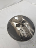 3D Skull with Puerto Rico flag Derby Cover