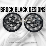 A set of Harley Shark 14-23 Harley Davidson Touring Pack Speaker Grill Cover Guard