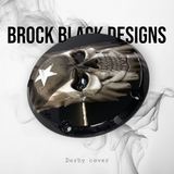 3D Skull with Puerto Rico flag Derby Cover