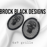 A set of bag webbed skull speakers grill covers