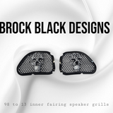 98-2024 Road Glide 3D webbed Skull speakers grill covers set