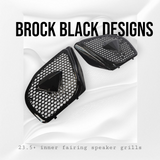 98 to 2024 Road Glide 3D blood diamond speakers grill covers set