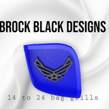 24+ Harley Davidson bag lid Speaker Grill Cover Air Force