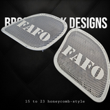 98 to 2024 Road Glide 3D FAFO speakers grill covers set