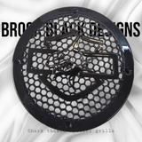 A set of Harley Shark 14-23 Harley Davidson Touring Pack Speaker Grill Cover Guard