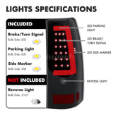 2003-2006 Chevrolet Silverado 1500 LED Tube Smoke Tail Lights