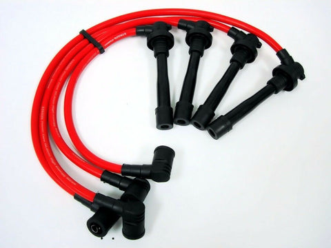 1997-2008 HYUNDAI TIBURON AND 1996-2008 HYUNDAI ELANTRA 10.2MM RACE SPARK PLUG WIRE SET WITHE THE 1.8L or 2.0L DOHC ENGINES RED or BLUE / PART # WIWHYN-TIB