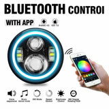 NTXGlow 7 Inch Round RGB LED Halo Headlights (Jeep Wrangler)