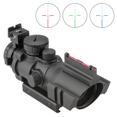 Compact 4x32 Scope with Fiber Optic Front Sight