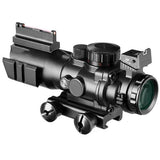 Compact 4x32 Scope with Fiber Optic Front Sight