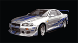 Silver R34 Skyline Men’s High Top Canvas Shoes