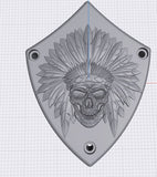 Indian skull warbonnet Arrowhead Horn cover