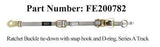 Sure-Lok FE500 Wheelchair Ratchet Buckle for L Track