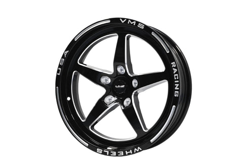 DRAG RACE V-STAR 5 LUG WHEEL 17x4.5 5X115 -25.4 OFFSET (1.75" BACKSPACING) / PART # VWST026