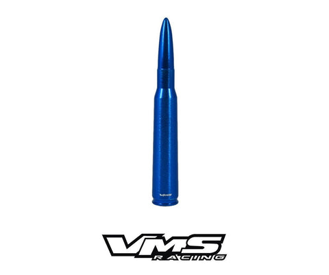 1 PIECE 50 CALIBER CAL BULLET STYLE ALUMINUM SHORT ANTENNA KIT BLUE 5.5" INCHES LONG / PART # SA033BL