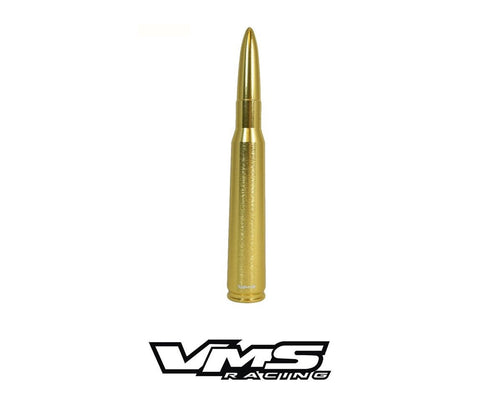 1 PIECE 50 CALIBER CAL BULLET STYLE ALUMINUM SHORT ANTENNA KIT BRASS/GOLD FINISH 5.5" INCHES LONG / PART # SA033BS