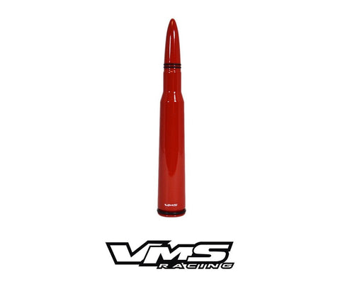 1 PIECE 50 CALIBER CAL BULLET STYLE ALUMINUM SHORT ANTENNA KIT PAINTED RED 5.5" INCHES LONG / PART # SA033RD