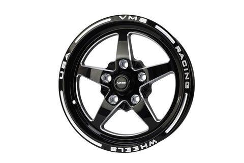 FRONT DRAG RACE V-STAR 5 LUG WHEEL 15X3.5 5x114.3 (5x4.5") -13 OFFSET (1.75" BACKSPACING)  / PART # VWST054