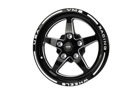 FRONT DRAG RACE V-STAR 5 LUG WHEEL 15X3.5 5x120.7 (5x4.75") -13 OFFSET (1.75" BACKSPACING)  / PART # VWST055