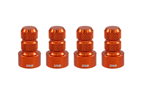 TPMS (TIRE PRESSURE MONITORING SYSTEM) KNURLED BILLET ALUMINUM AIR TIRE RIM WHEEL VALVE STEM CAP COVER KIT AVAILABLE IN MANY COLORS / PART # WVC002