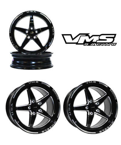 DRAG PACK STREET DRAG RACE V-STAR 17x10 44 OFFSET & 18x5 -25 OFFSET 5X120 10-23 GEN 5/6 CAMARO SS & V6, 08-09 PONTIAC G8 GT, 14-17 CHEVY SS,  08-14 CADILLAC CTS-V, 06-13 CORVETTE Z06 & GS BLACK OR POLISHED / PART# VWST015 & 16, VWST029 & 30, VWST098 & 99